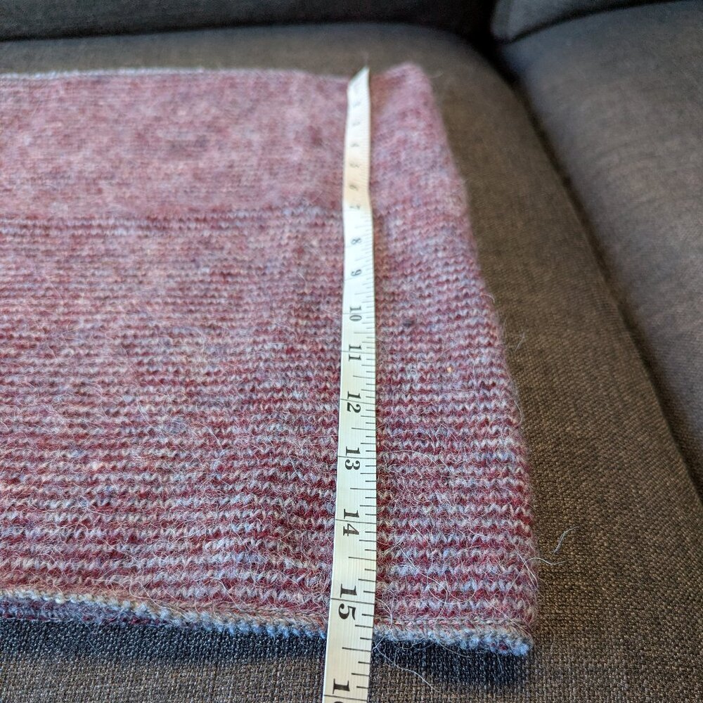 Kidka Icelandic Wool Marled Pink/Purple & Grey Knit Cowl Scarf Snood - Picture 5 of 5